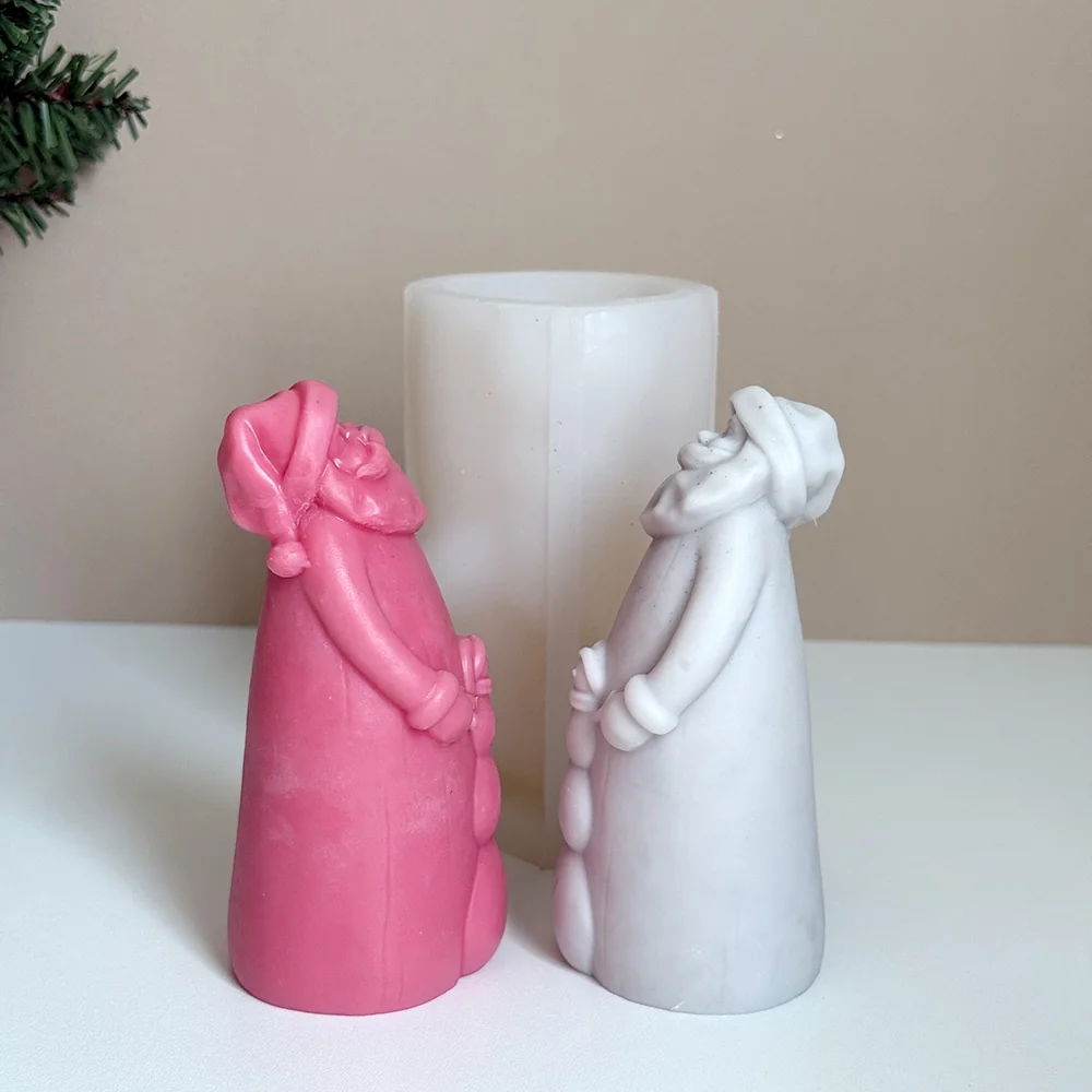 Santa Textured Silicone Mold for Candle Making silicone mold detail and cavity