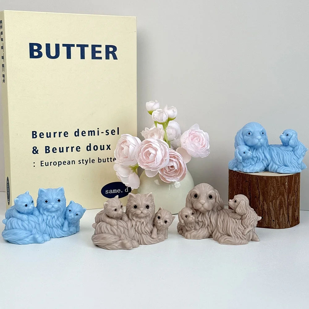 Cat Silicone Candle Mold Flexible Reusable Handmade 9296 silicone mold detail and cavity