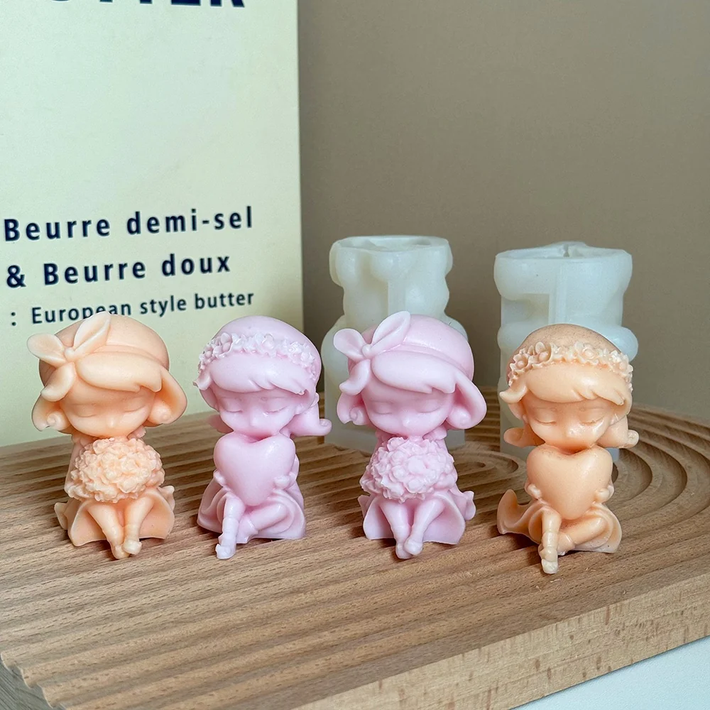 3D Flower Cluster Silicone Mold for Candle Making 9291 silicone mold detail and cavity