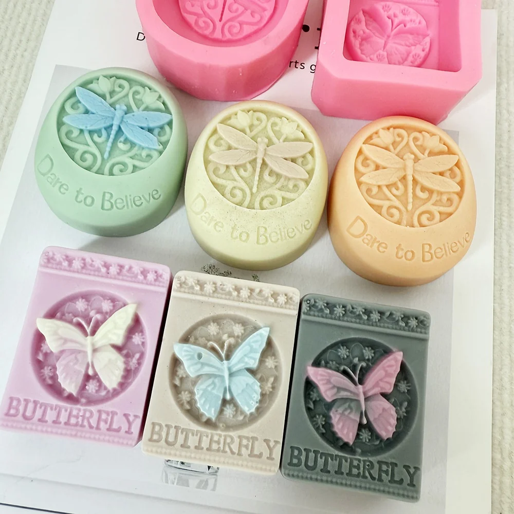 Butterfly Relief Silicone Soap Mold silicone mold detail and cavity