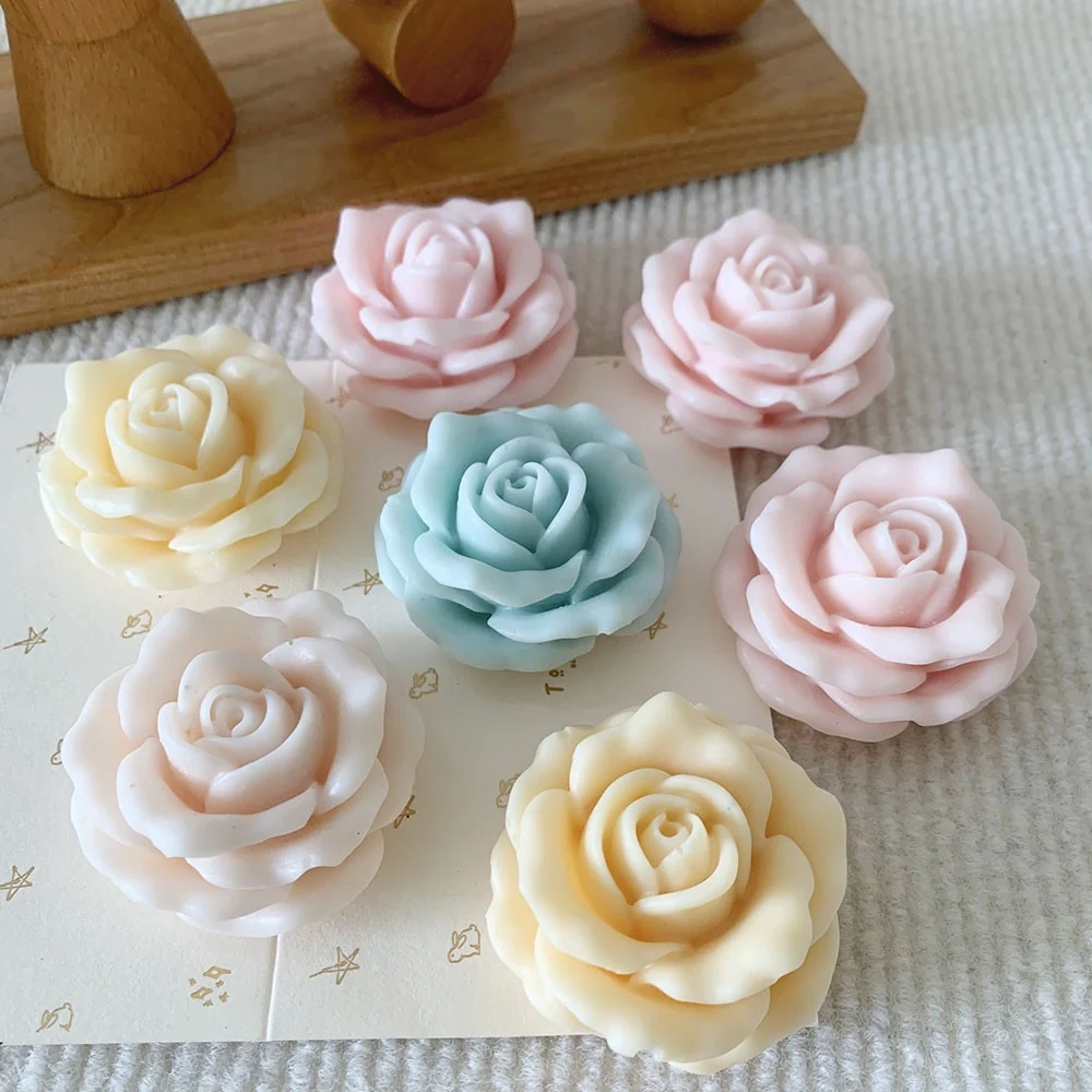 3D Rose Silicone Mold 1422 silicone mold detail and cavity