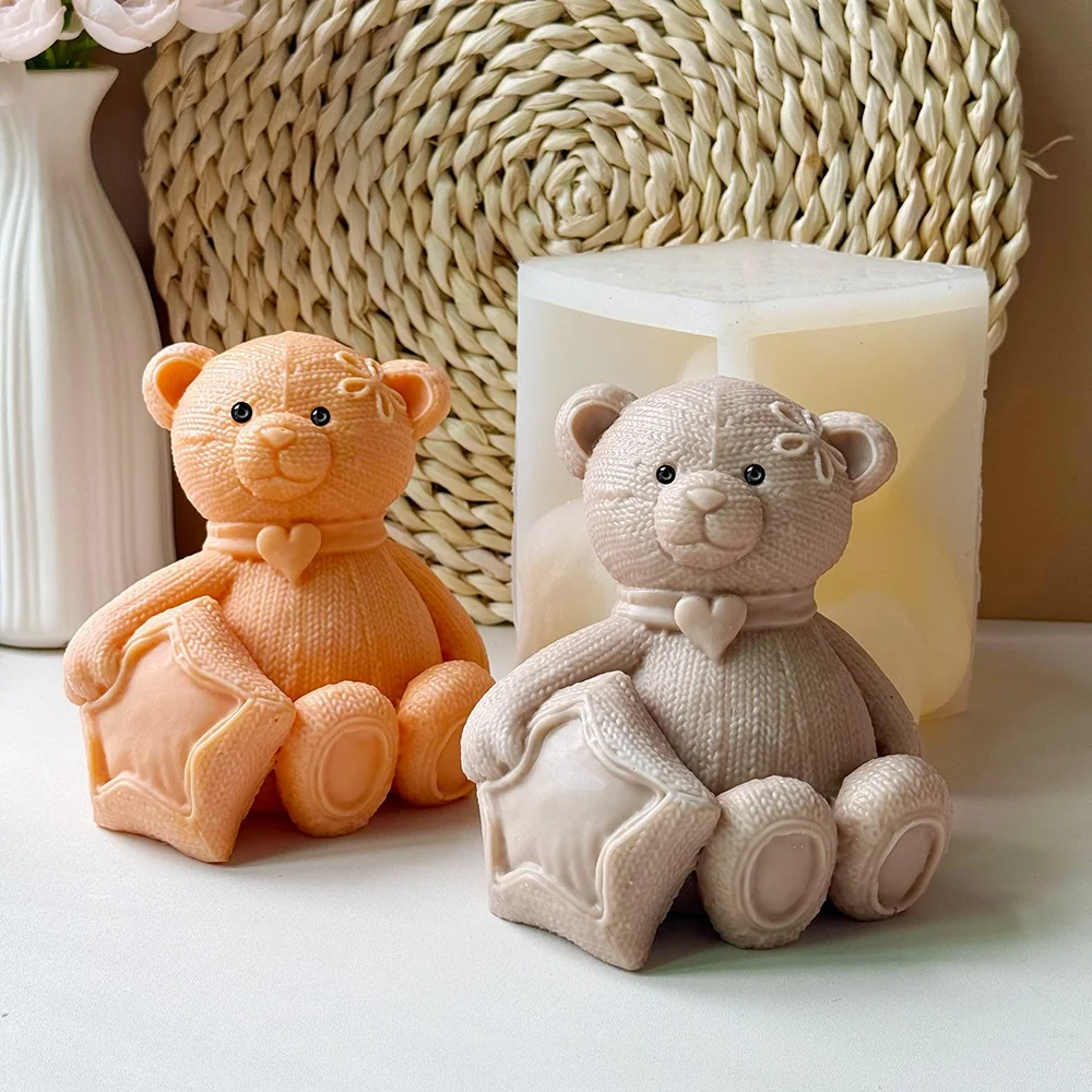 moule en silicone 3D assis nounours ours étoile oreiller étoile| B2B grossiste| SKU 9119 – Image 3