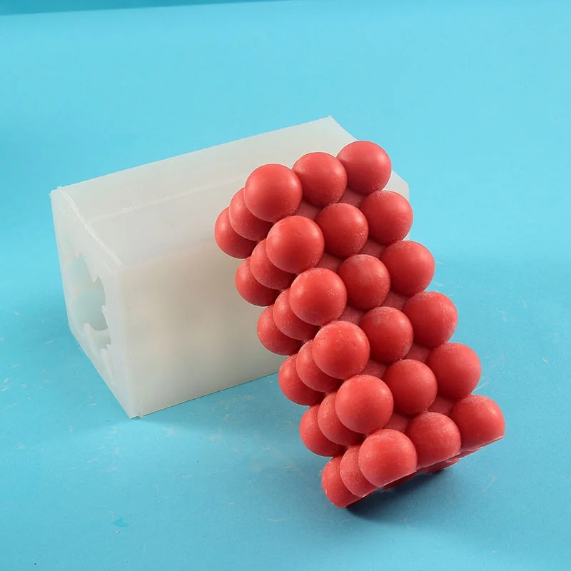 3D Bubble Column Silicone Mold BK8097 finished casting from the silicone mold
