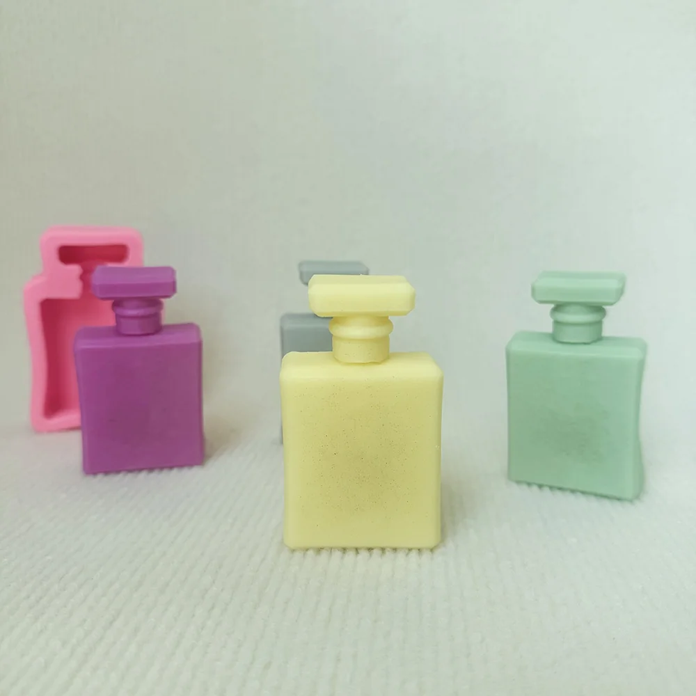 Perfume Bottle Silicone Candle Making Mold 1309 finished casting from the silicone mold