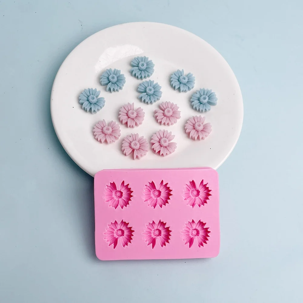 3D Daisy Silicone Mold 1359 finished casting from the silicone mold