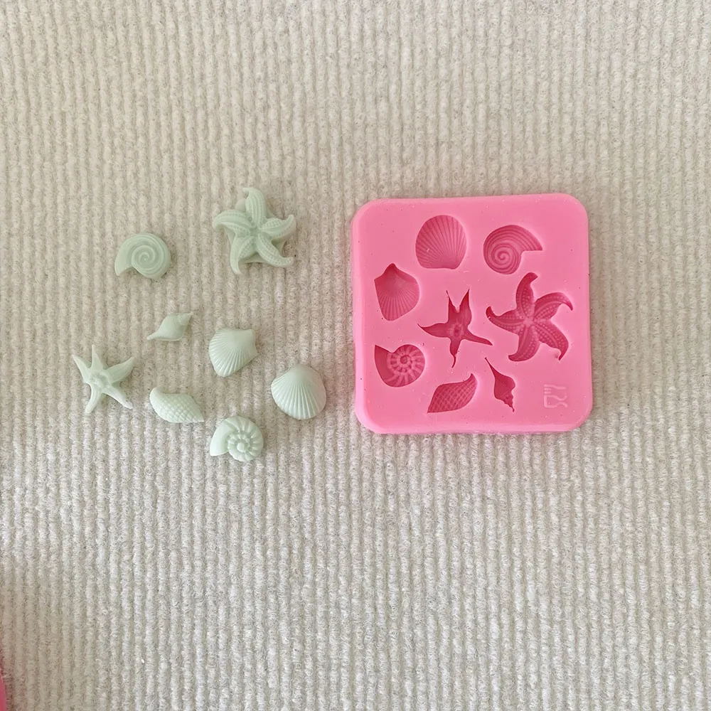 Silicone Candle Mold with Starfish Design 1392 finished casting from the silicone mold