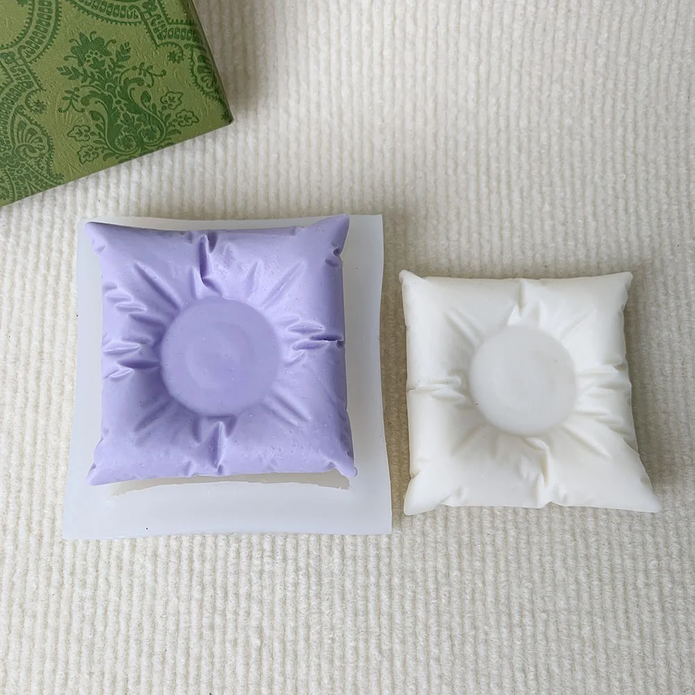 Pillow Silicone Mold for Candle, Soap and Resin 1411 finished casting from the silicone mold