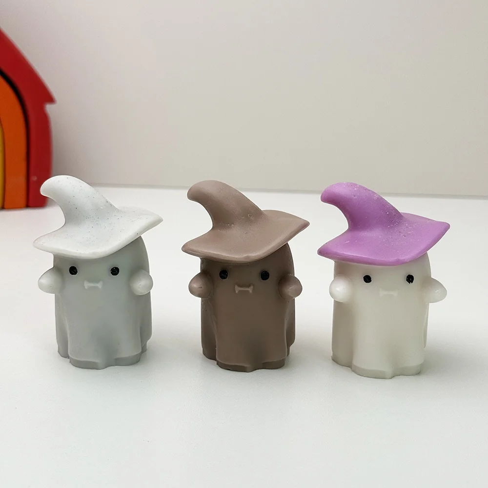 Witch Hat Ghost Silicone Mold for Candle finished casting from the silicone mold