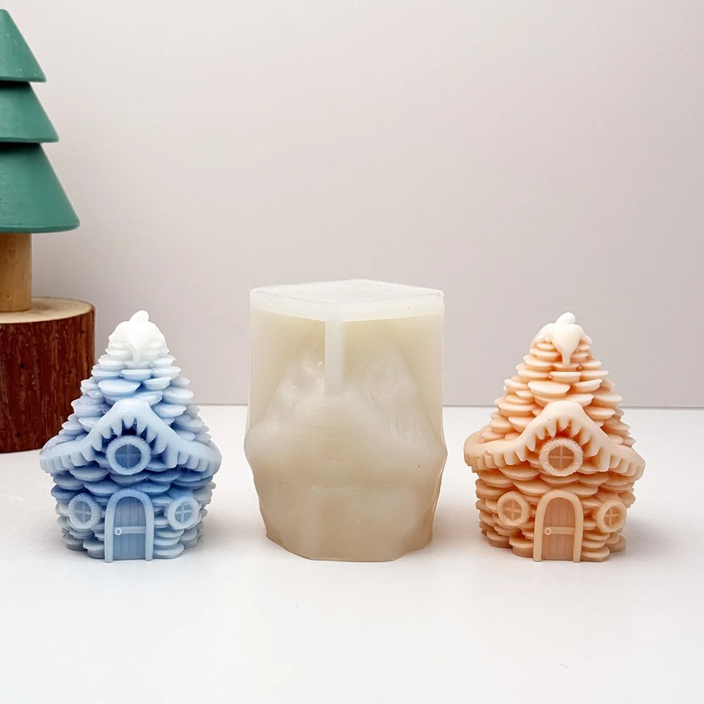 Cottage Pinecone Silicone Mold for Candle Making finished casting from the silicone mold