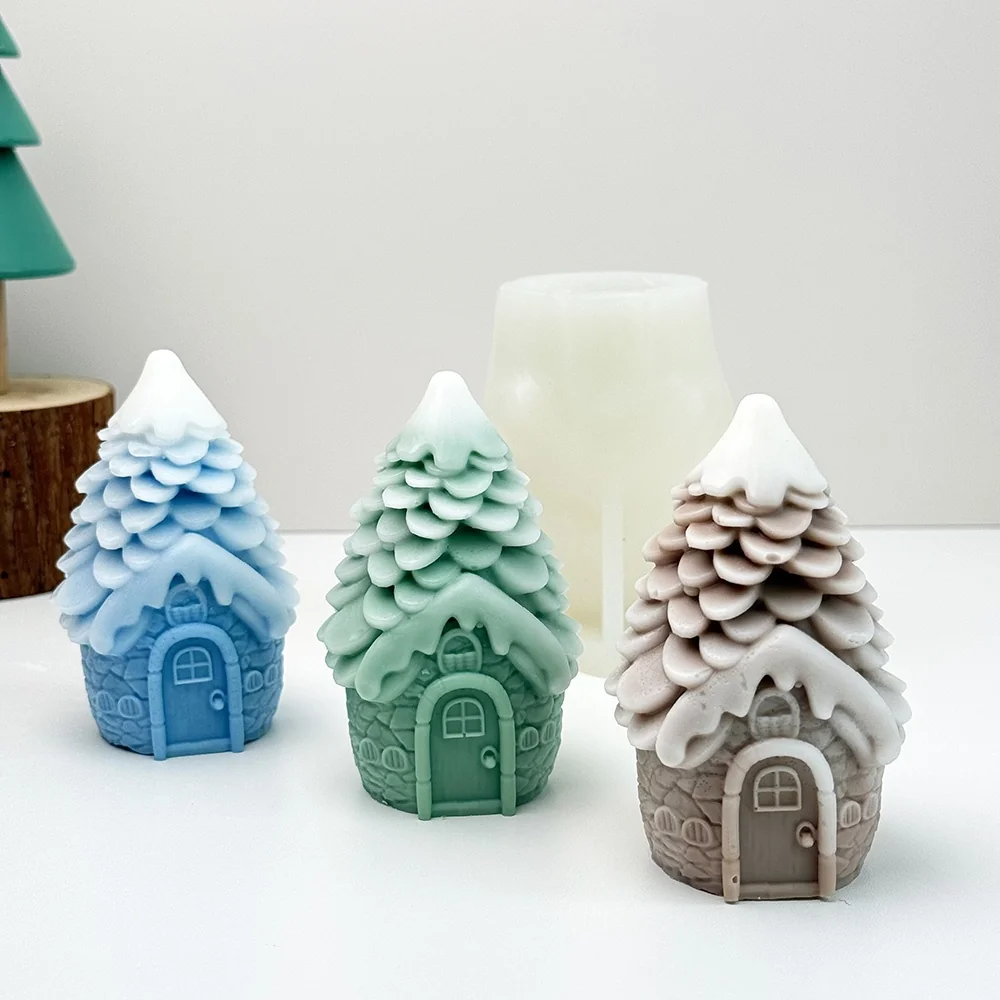 Cottage Pinecone Silicone Mold for Candle Making finished casting from the silicone mold