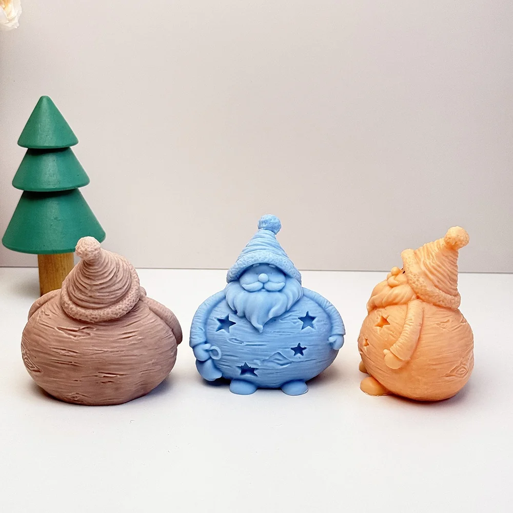 Santa with Star Candle Making Mold Craft Supplies 9277 finished casting from the silicone mold