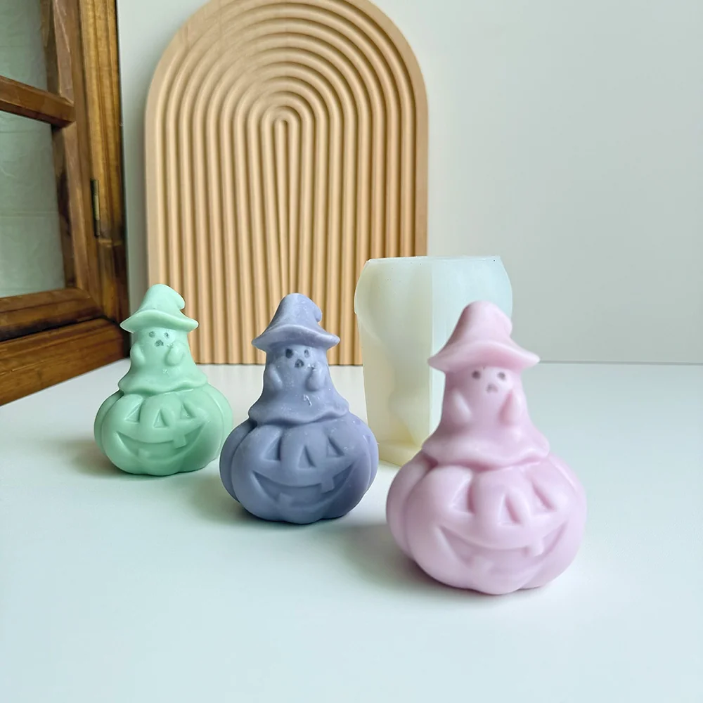 Ghost Silicone Mold for Candle Making 9273 finished casting from the silicone mold