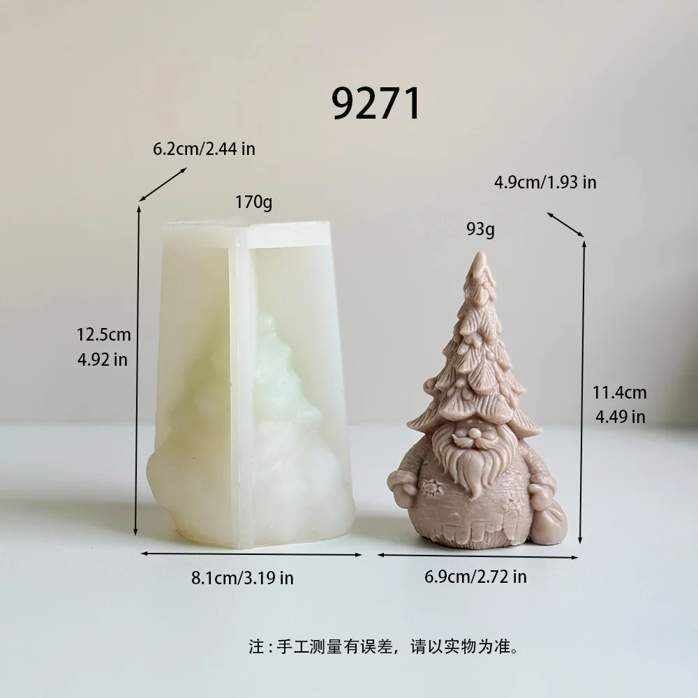3D Cottage Silicone Candle Mold for Candle, Soap, Resin 9285 finished casting from the silicone mold
