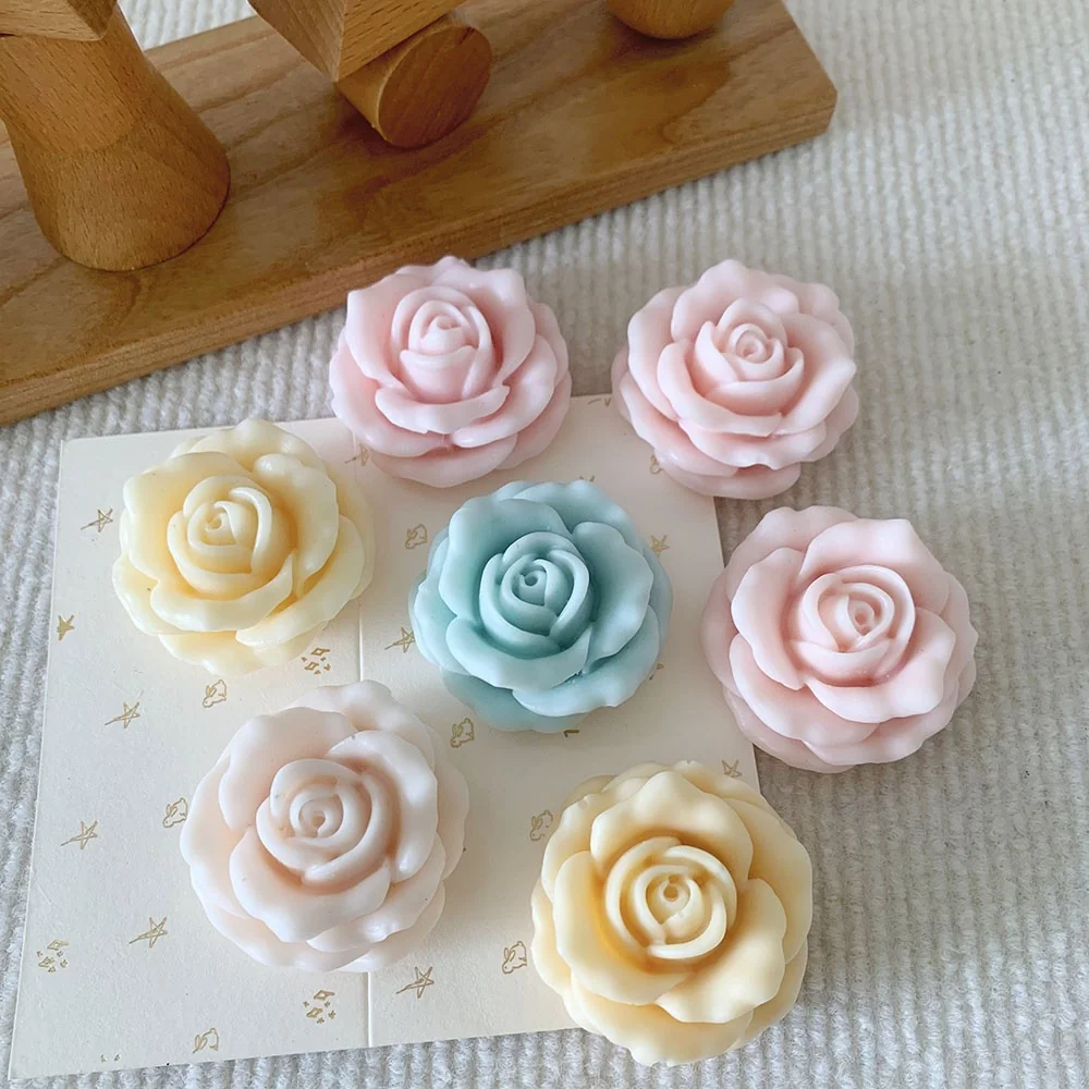 3D Rose Silicone Mold 1422 finished casting from the silicone mold