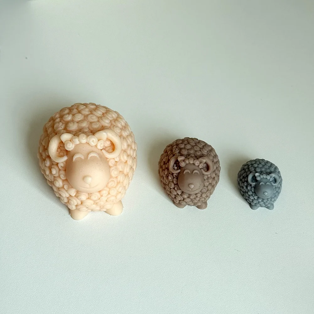 3D Sheep Silicone Mold 1572S finished casting from the silicone mold