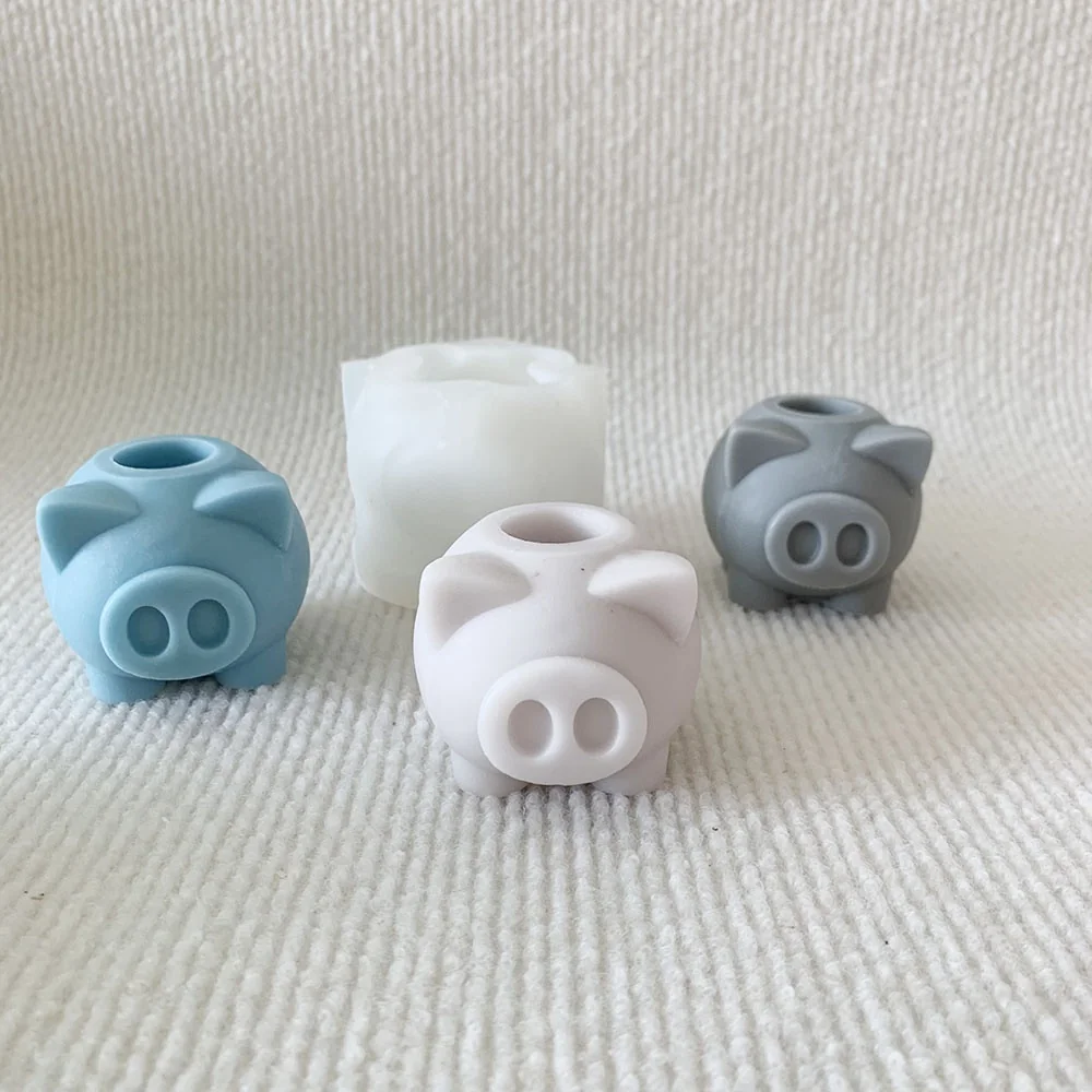 3D Pig Silicone Mold for Handmade Crafts 8982 mold in production at BK Silicone workshop