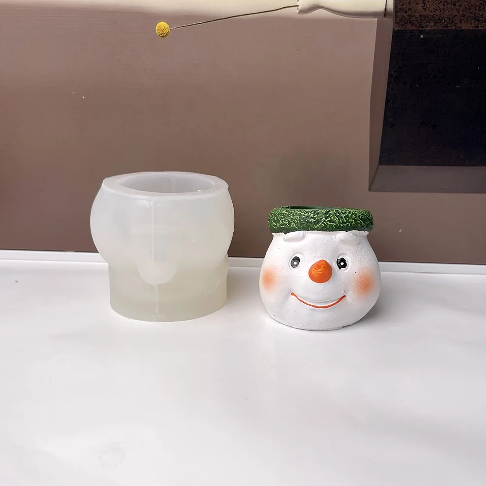 3D Snowman Silicone Mold 8986 mold in production at BK Silicone workshop