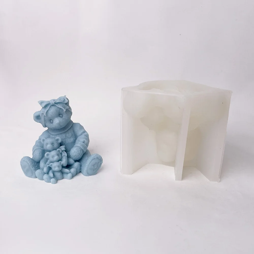 Bear Silicone Candle Mold 9000 mold in production at BK Silicone workshop