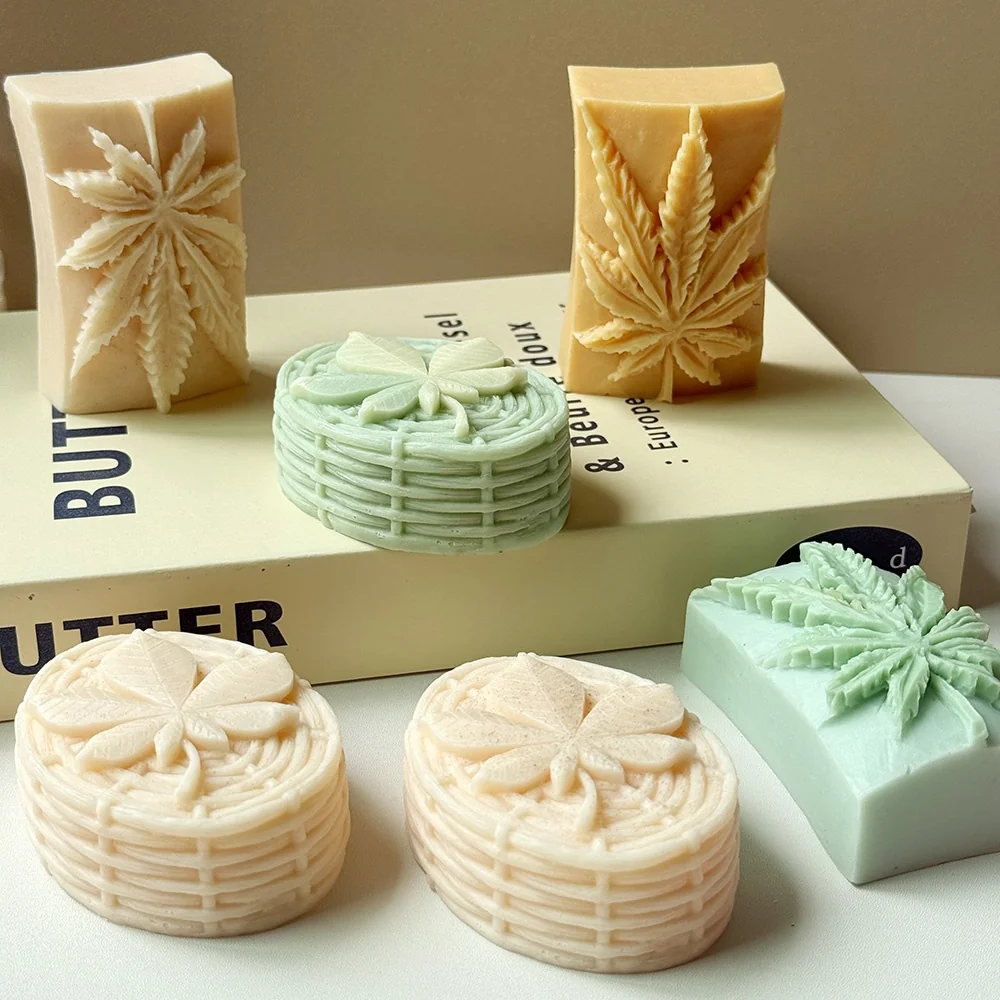Flexible Cannabis leaf Silicone Mold for Candle Making 1196 mold in production at BK Silicone workshop