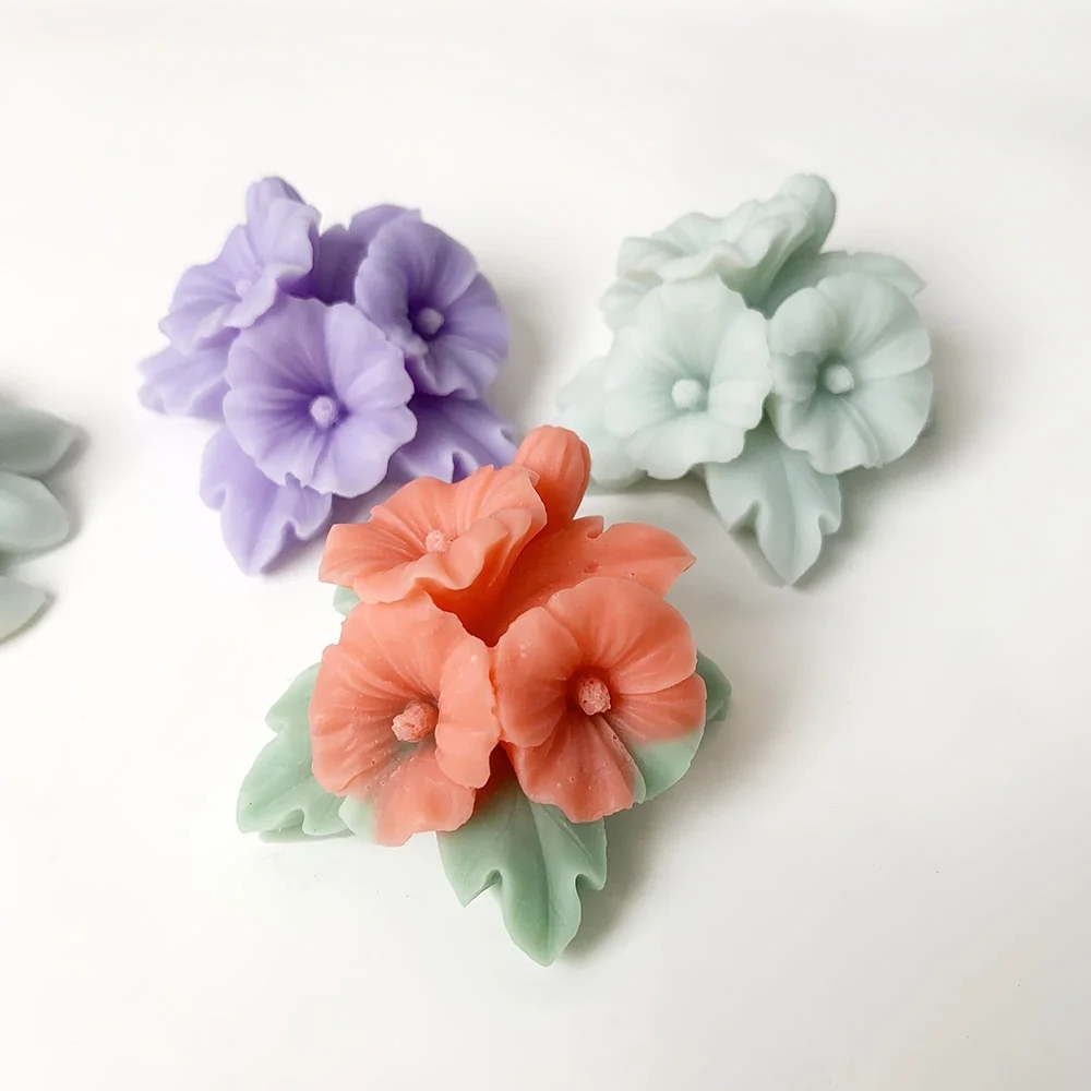 Flower Leaf Silicone Candle Mold mold in production at BK Silicone workshop