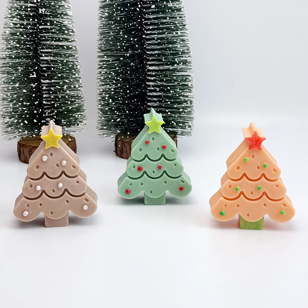 Christmas Tree Silicone Mold for Candle Making 1323 mold in production at BK Silicone workshop