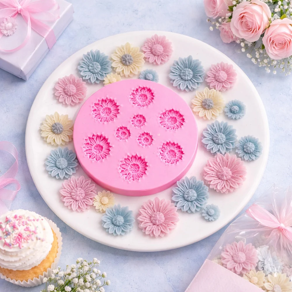 Daisy Silicone Mold for DIY Candle Making 1355 mold in production at BK Silicone workshop