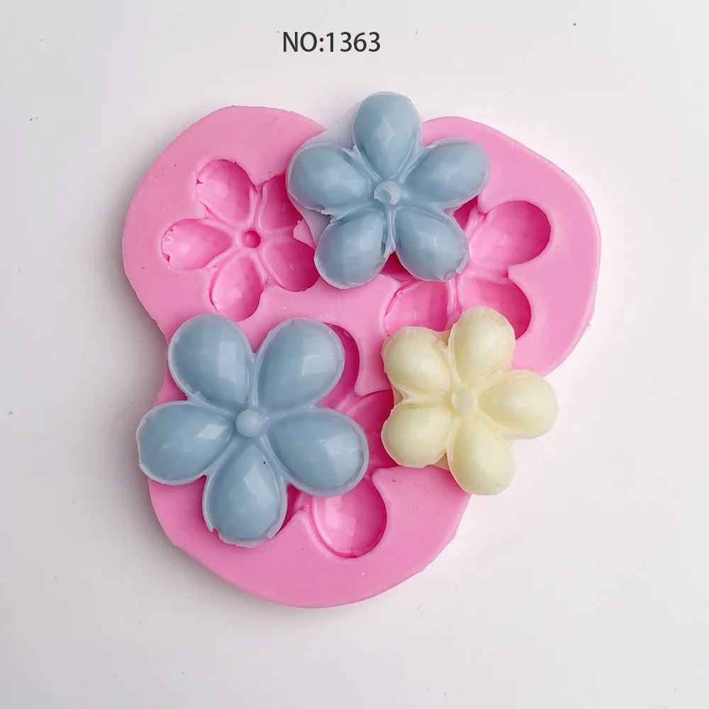 Five-petal Flower Silicone Mold for Candle, Soap and Resin 1363 mold in production at BK Silicone workshop