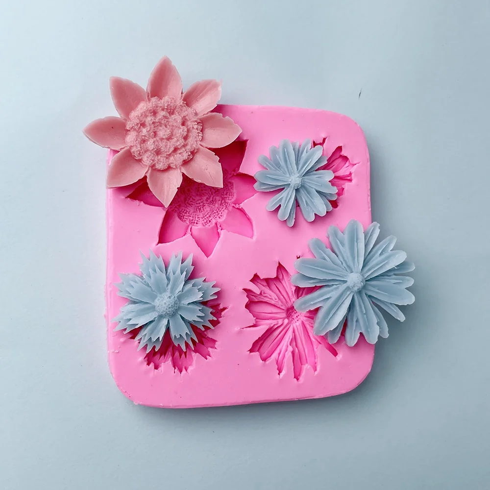 3D Flower Silicone Mold for Candle Making 1366 mold in production at BK Silicone workshop