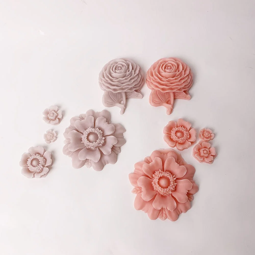 Flower Silicone Mold for DIY Candle Making 1377 mold in production at BK Silicone workshop