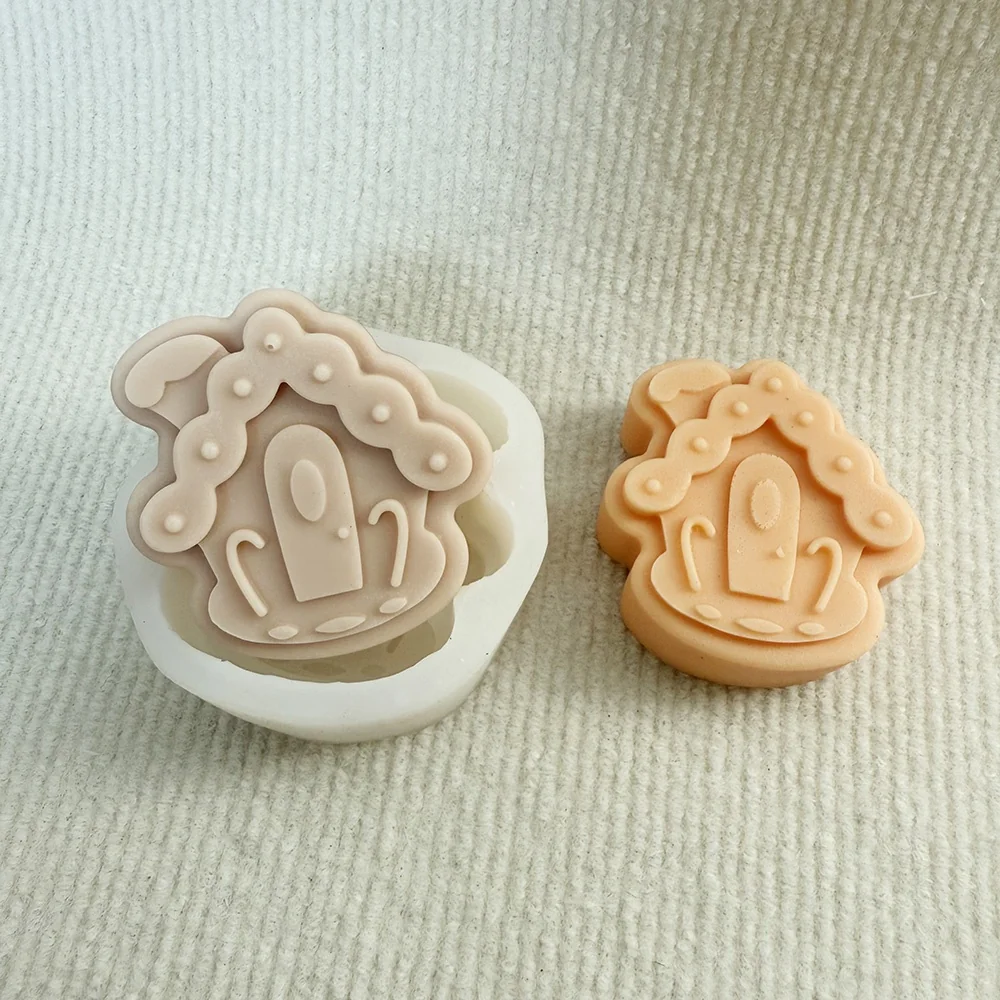 3D Gingerbread House Silicone Mold for Candle, Soap and Resin 1465 mold in production at BK Silicone workshop