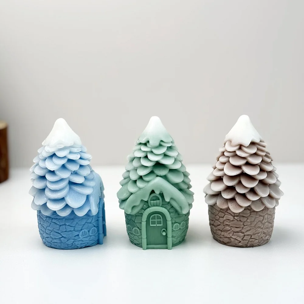 Cottage Pinecone Silicone Mold for Candle Making mold in production at BK Silicone workshop