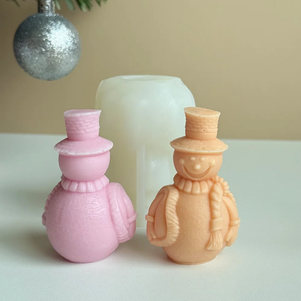 Snowman Silicone Mold for Candle Making mold in production at BK Silicone workshop