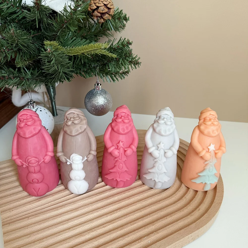 Santa Textured Silicone Mold for Candle Making mold in production at BK Silicone workshop