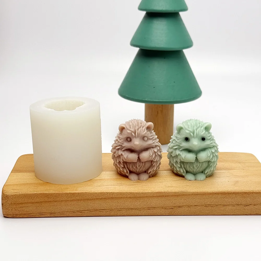 3D Standing Hedgehog Silicone Candle Mold mold in production at BK Silicone workshop