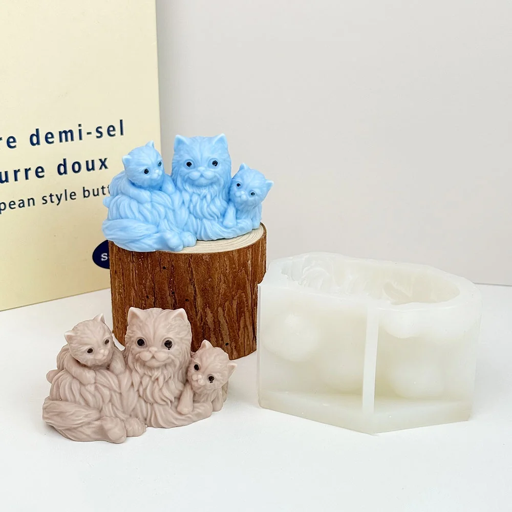 Cat Silicone Candle Mold Flexible Reusable Handmade 9296 mold in production at BK Silicone workshop