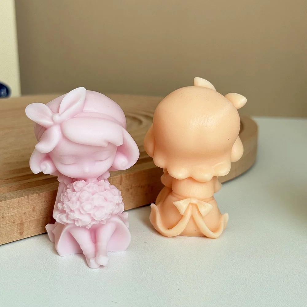 3D Flower Cluster Silicone Mold for Candle Making 9291 mold in production at BK Silicone workshop
