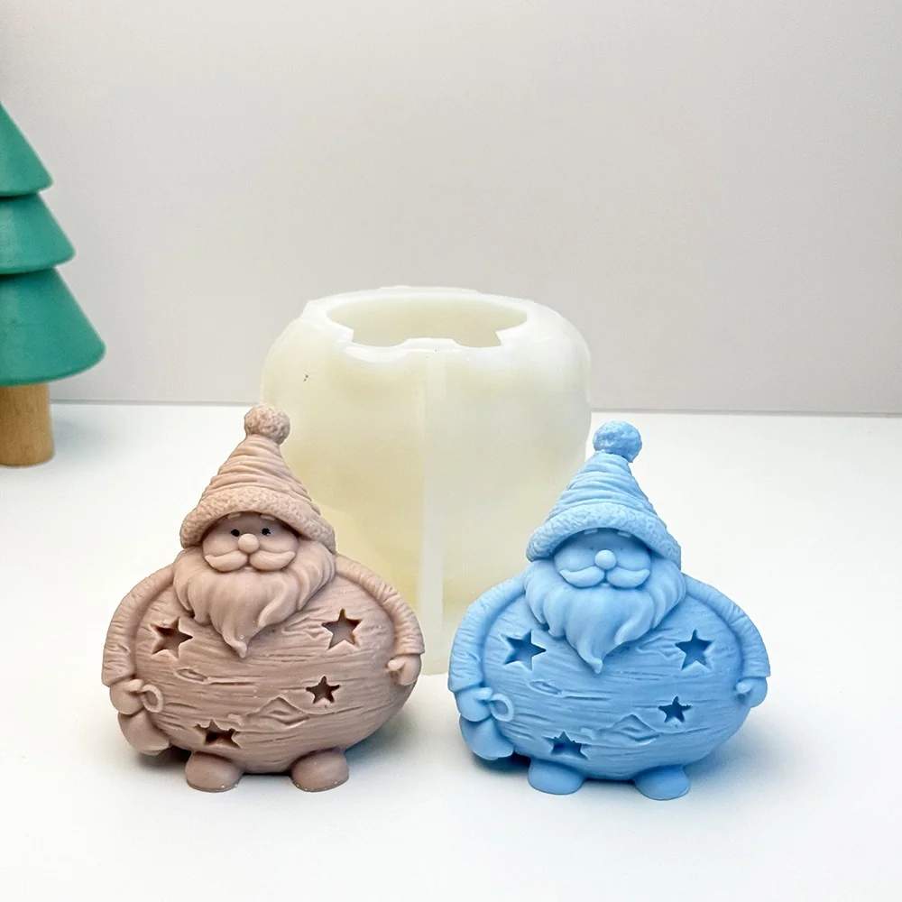 Santa with Star Candle Making Mold Craft Supplies 9277 mold in production at BK Silicone workshop