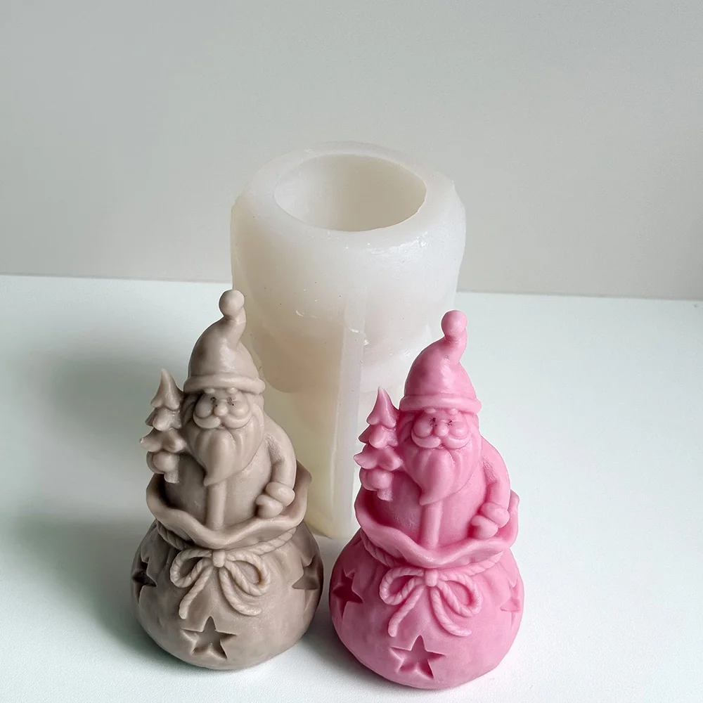 Christmas Gnome Silicone Candle Mold mold in production at BK Silicone workshop