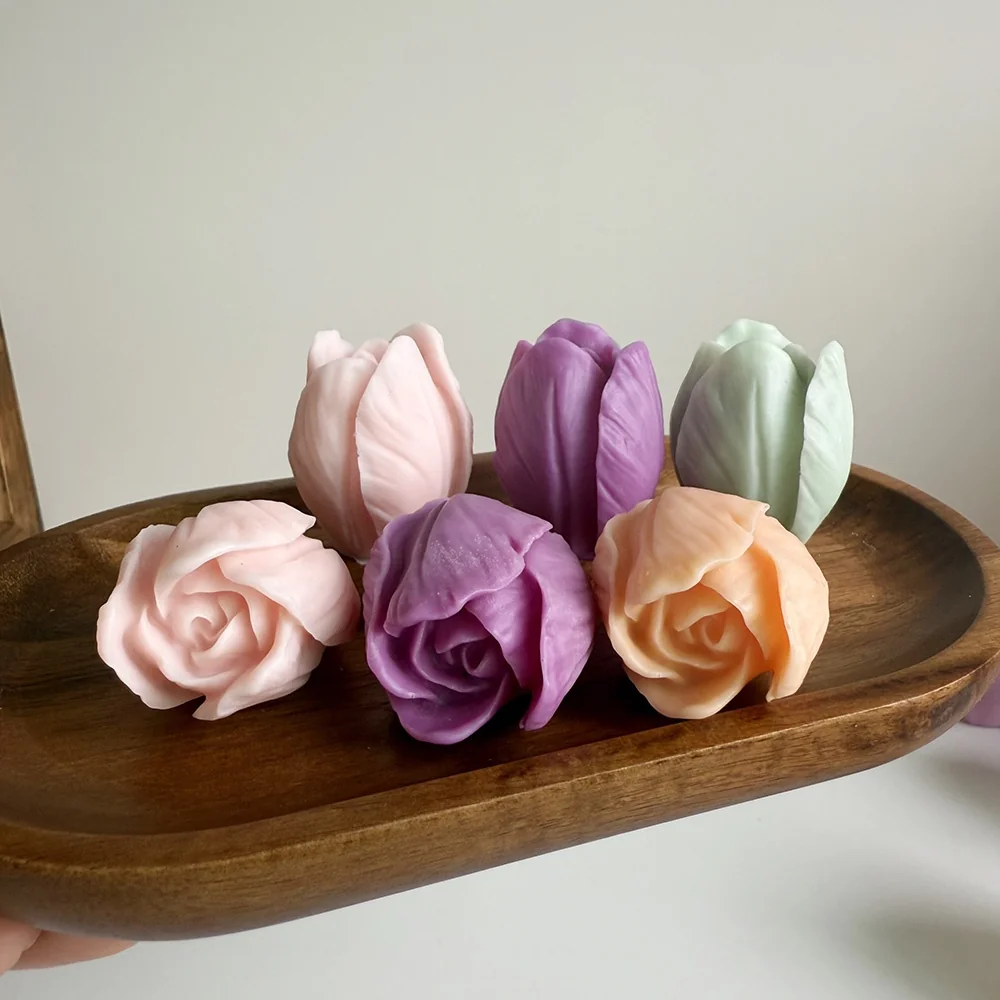 Tulip Silicone Mold for Candle, Soap and Resin 1511 mold in production at BK Silicone workshop