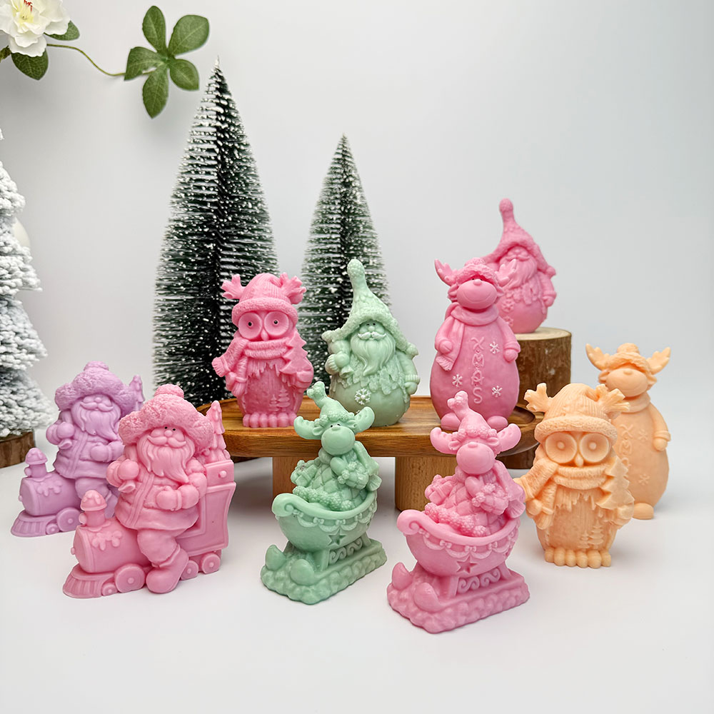 moule en silicone pour bougie Noël Père Noël 3D| B2B grossiste| SKU 9366 – Image 2