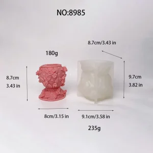 Flexible Rose Lucky Bag Silicone Mold for Candle Making 8985