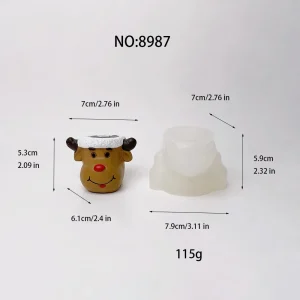 Reindeer Silicone Mold for DIY Candle Making 8987