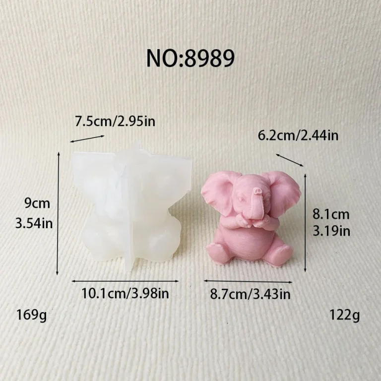 Sitting Sitting Elephant Silicone Candle Mold 8989