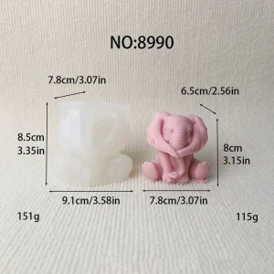 Flexible Decorative Silicone Mold for Candle Making 8990