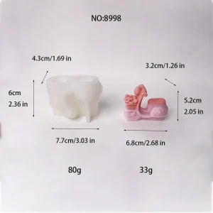 Flower Scooter Silicone Mold for Candle, Soap and Resin 8998