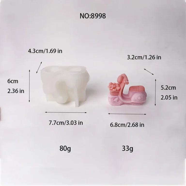 Flower Scooter Silicone Mold for Candle, Soap and Resin 8998