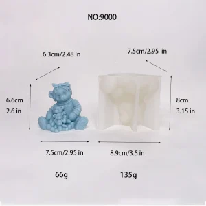 Bear Silicone Candle Mold 9000