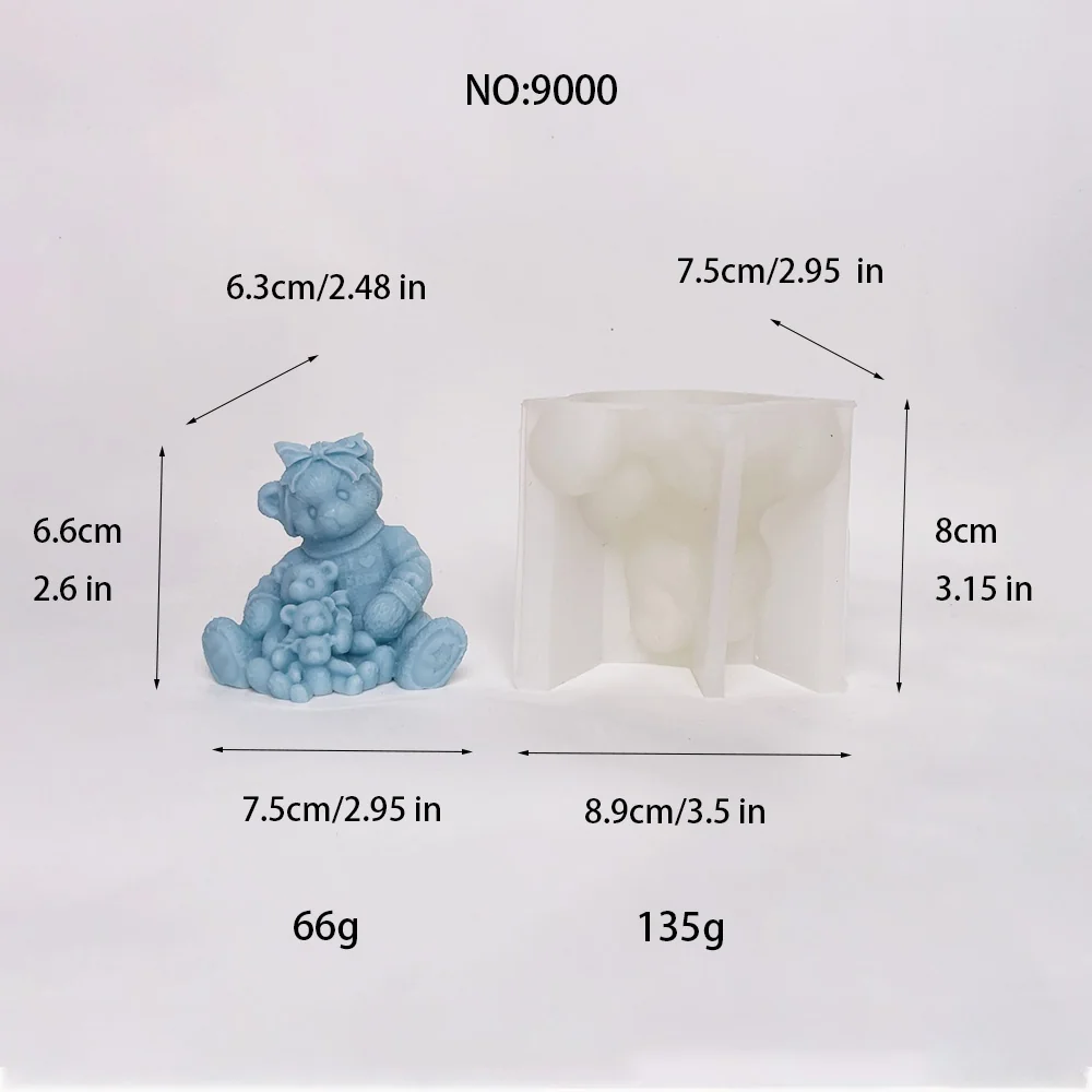 Bear Silicone Candle Mold 9000