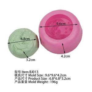 Decorative with Star Silicone Candle Mold BJ013