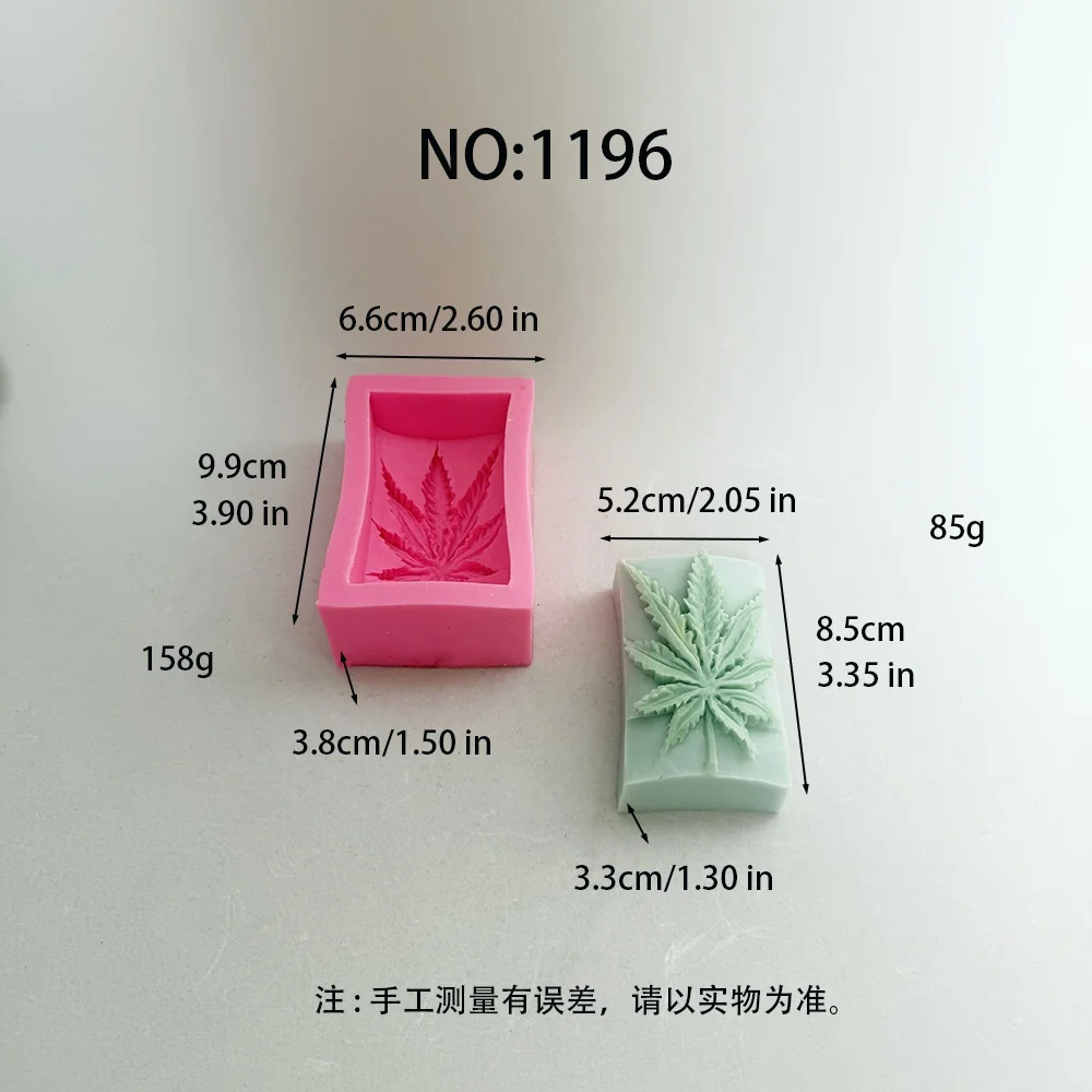 Flexible Cannabis leaf Silicone Mold for Candle Making 1196
